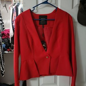 Red Kardashian Kollection blazer.